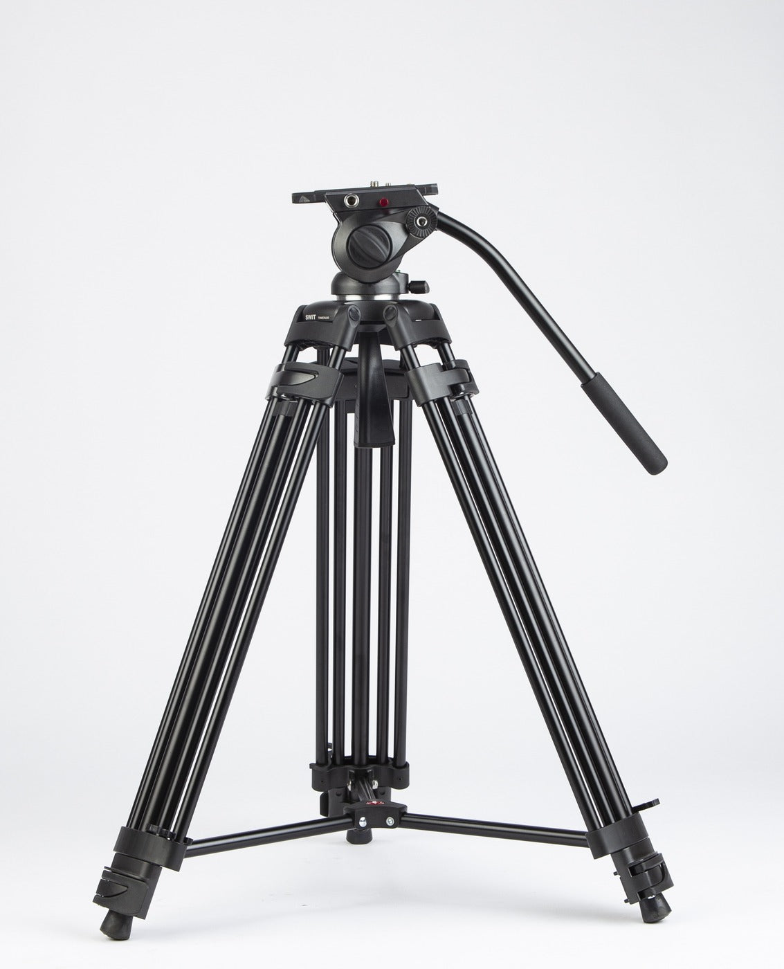 SWIT TOWER100 | Aluminum Camera Tripod KIT, with SWIT TH100A Fluid Video Head, Mid-level Spreader, 10kg Payload, Soft Bag