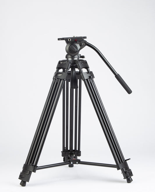 SWIT TOWER100 | Aluminum Camera Tripod KIT, with SWIT TH100A Fluid Video Head, Mid-level Spreader, 10kg Payload, Soft Bag