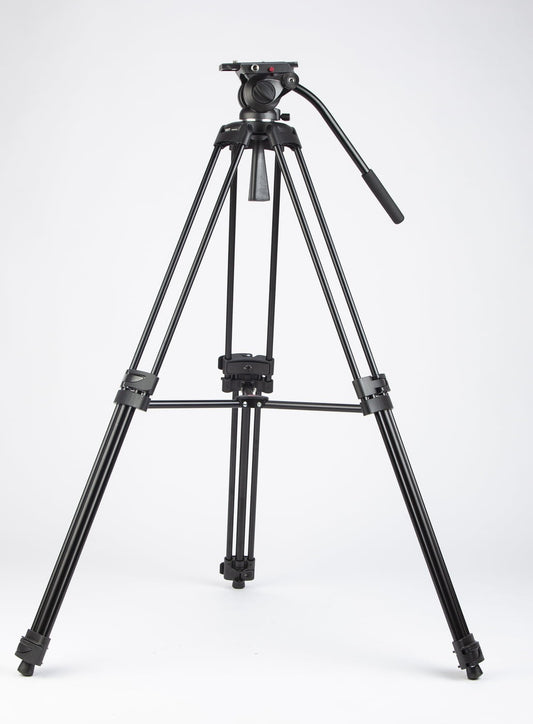 SWIT TOWER100 | Aluminum Camera Tripod KIT, with SWIT TH100A Fluid Video Head, Mid-level Spreader, 10kg Payload, Soft Bag
