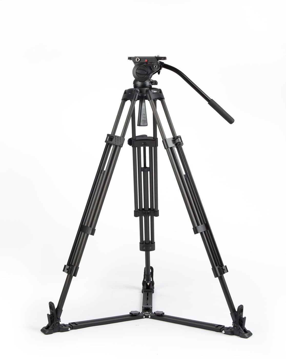 SWIT TOWER150C | Carbon-fiber Camera Tripod KIT, with SWIT TH150 Fluid Video Head, Ground Spreader, 15kg Payload, Soft Bag