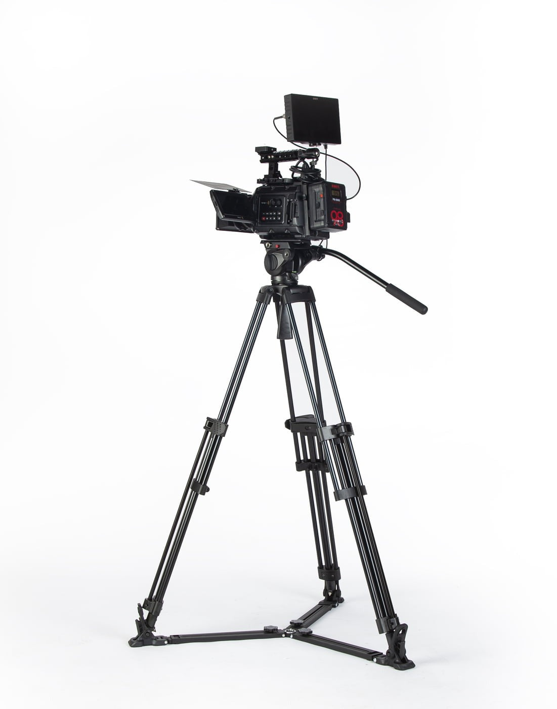SWIT TOWER150C | Carbon-fiber Camera Tripod KIT, with SWIT TH150 Fluid Video Head, Ground Spreader, 15kg Payload, Soft Bag