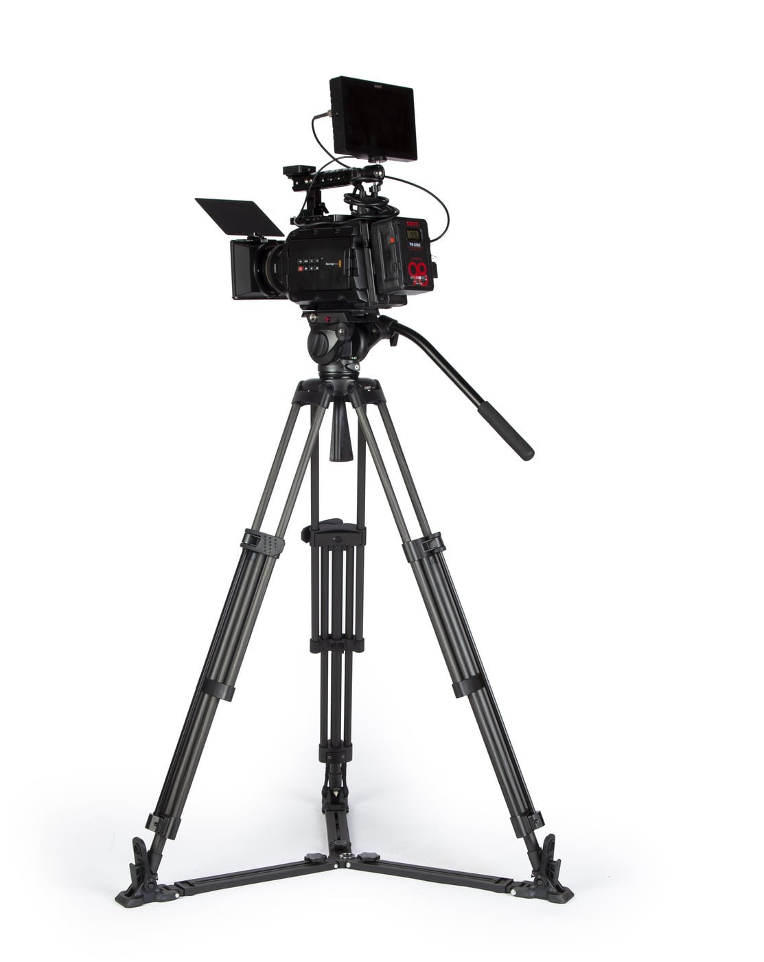 SWIT TOWER150C | Carbon-fiber Camera Tripod KIT, with SWIT TH150 Fluid Video Head, Ground Spreader, 15kg Payload, Soft Bag