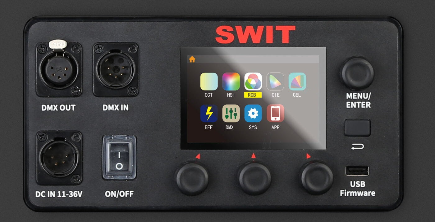 SWIT VANGO-100L | 8:1 RGBW Panel Light, 2.1cm ultra slim and 2kg weight, with Bag and Gooseneck Connector, Natural-Born-Soft by SWIT patent, professional 100W SMD-LED, V-Mount, DMX&APP