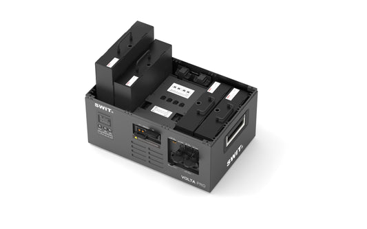 SWIT VOLTA PRO | 9KWh IP54 max2400W@AC+800W@DC Professional Robust Cascadable Hot-swappable Modular Battery with 2xAC+3xDC@48V, fast AC/Solar charging