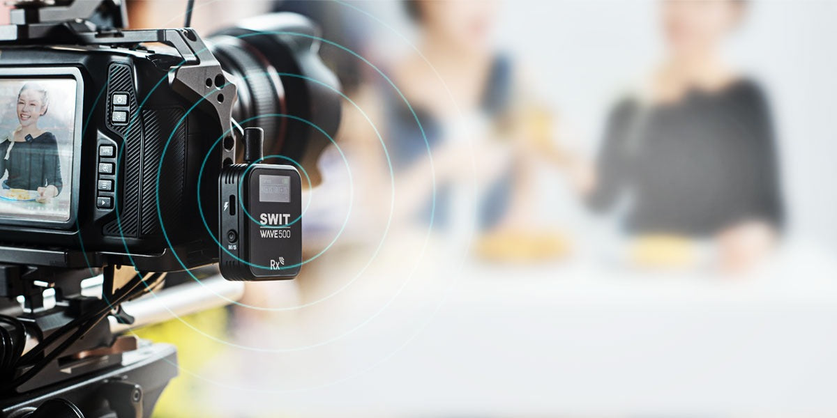 SWIT WAVE500 | Dual Channel Wireless Microphone 500feet with Screen, 2Tx+1Rx