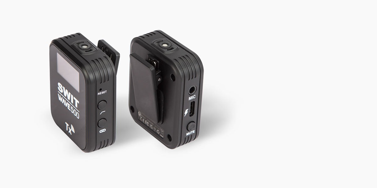 SWIT WAVE500 | Dual Channel Wireless Microphone 500feet with Screen, 2Tx+1Rx