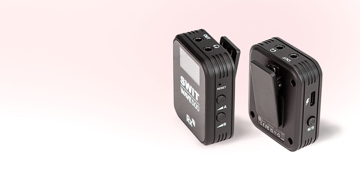 SWIT WAVE500 | Dual Channel Wireless Microphone 500feet with Screen, 2Tx+1Rx