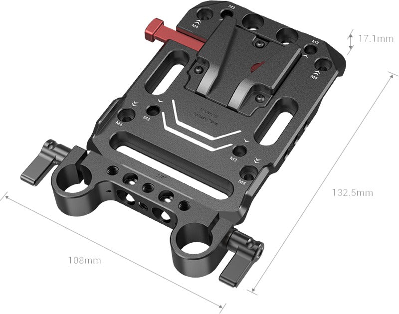 SmallRig 3016 Battery Plate V-Mount w Rod Clamp