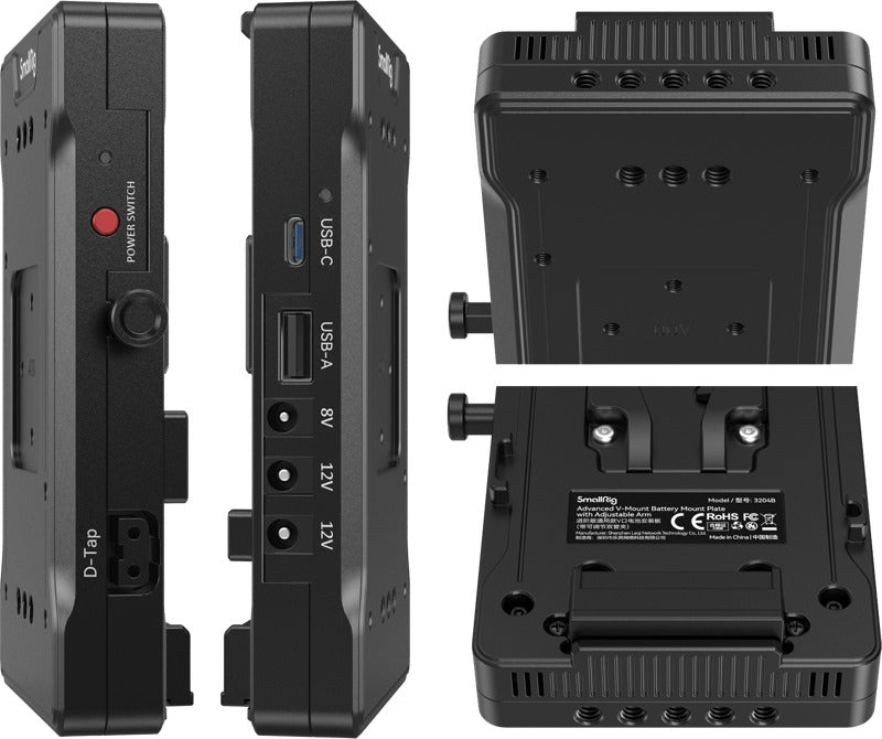 SmallRig 3204 Advanced V-Mount Battery Mount Plate with Adjustable Arm