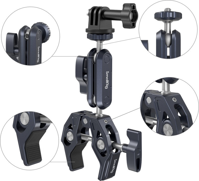 SmallRig 3757 Crab-Shaped Clamp with Ballhead Magic Arm