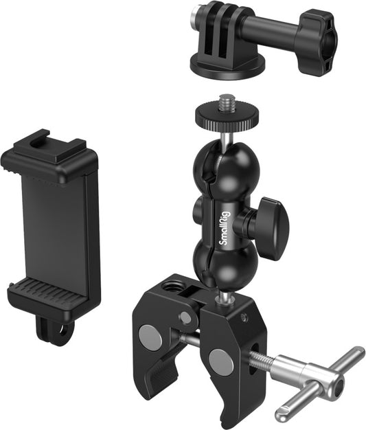 SmallRig 4373 Crab-Shaped Super Clamp Kit with Ballhead & Magic Arm