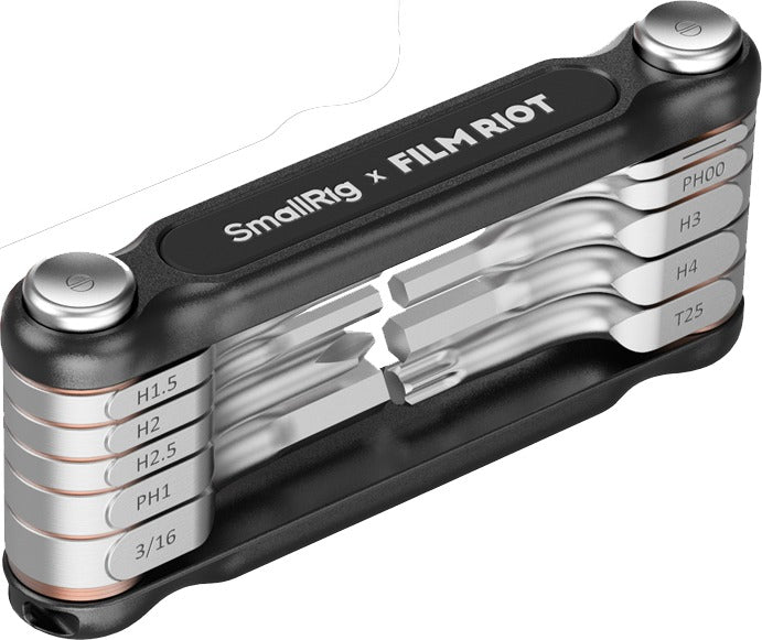 SmallRig 4375 x FILM RIOT 10-in-1 Folding Wrench Set with Multiple Angle Positioning Black