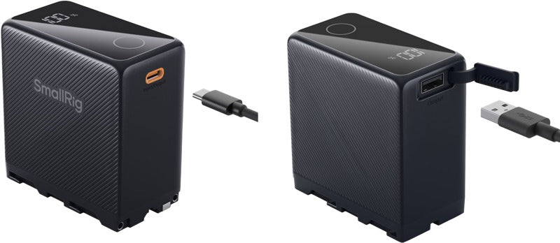 SmallRig 4469 Camera Battery USB-C Rechargeable NP-F970 Black