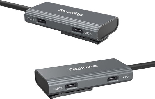 SmallRig 4598 USB-C Hub 4-in-1 PD/USB-C 3.1/USB-C 2.0 with Audio Adapter