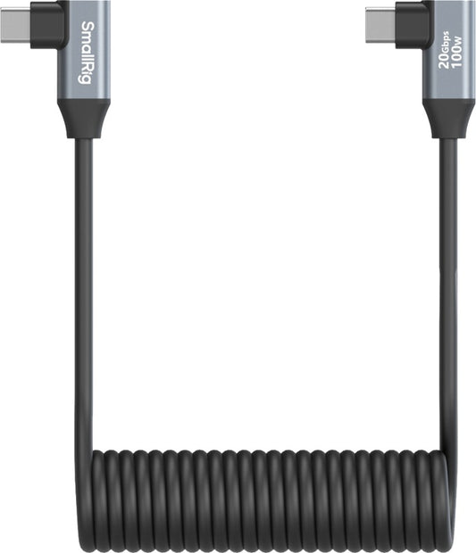 SmallRig 4793 USB-C Angled to USB-C Angled Coiled Data Cable
