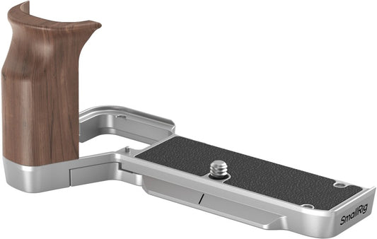 SmallRig 4796 L-Shape Mount Plate with Wooden Handle for Sony Alpha 7C II / Alpha 7CR