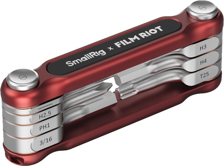 SmallRig 4811 x FILM RIOT 7-in-1 Folding Wrench Set with Multiple Angle Positioning Red