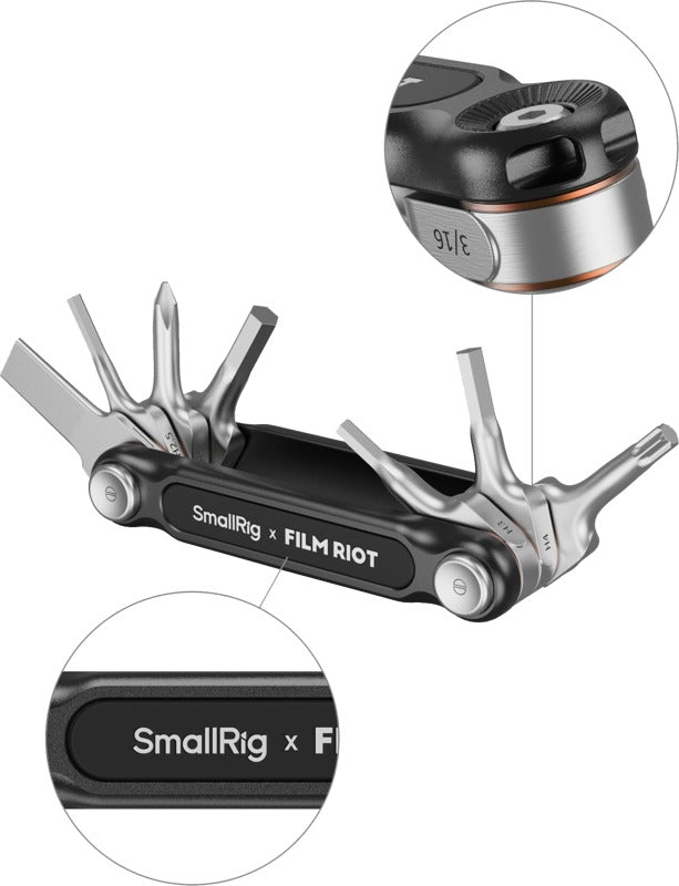 SmallRig 4812 x FILM RIOT 7-in-1 Folding Wrench Set with Multiple Angle Positioning Green