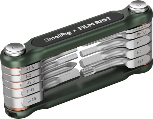 SmallRig 4814 x FILM RIOT 10-in-1 Folding Wrench Set with Multiple Angle Positioning Green