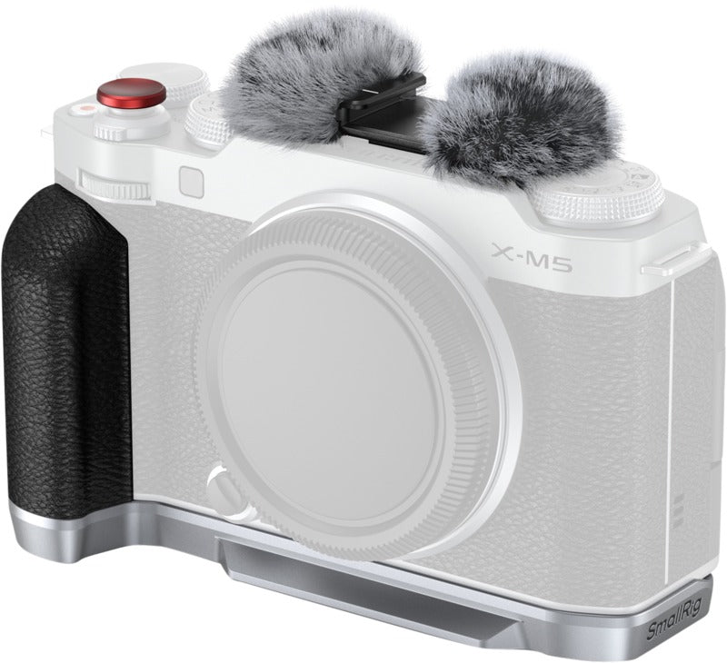 SmallRig 4875 L-Shape Mount Plate with Silicone Handle for FUJIFILM X-M5 Sliver