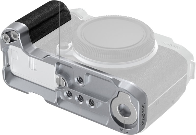 SmallRig 4875 L-Shape Mount Plate with Silicone Handle for FUJIFILM X-M5 Sliver
