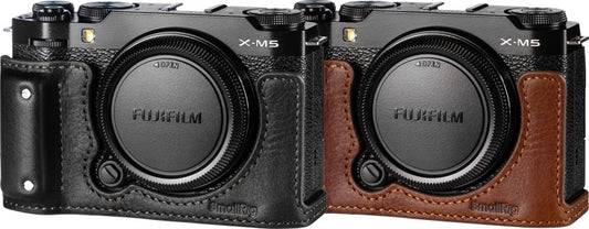 SmallRig 4880 Camera Leather Half Case Kit for FUJIFILM X-M5 Brown