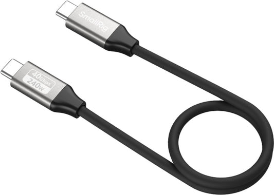 SmallRig 5073 USB-C Data Cable (Straight to Straight, 35cm (40Gbps + 240W + 8K)