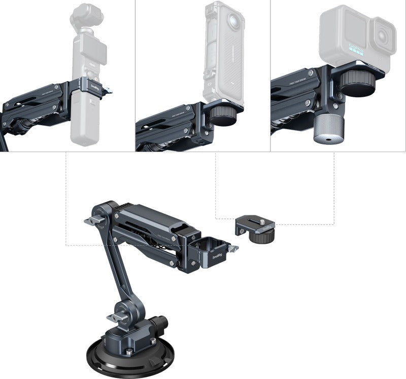SmallRig 5123 Mini Shock Absorber Arm for DJI Osmo Pocket 3 / GoPro HERO13 / Insta360 X4