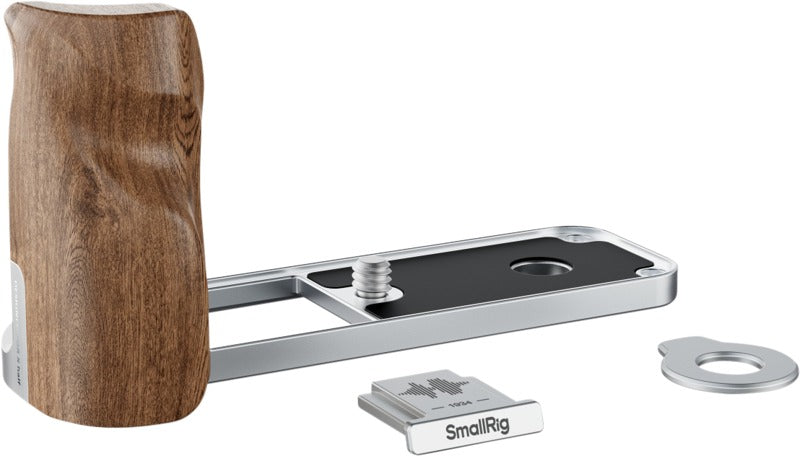 SmallRig 5223 L-Shaped Mount Plate with Wooden Handle for FUJIFILM X half Silver