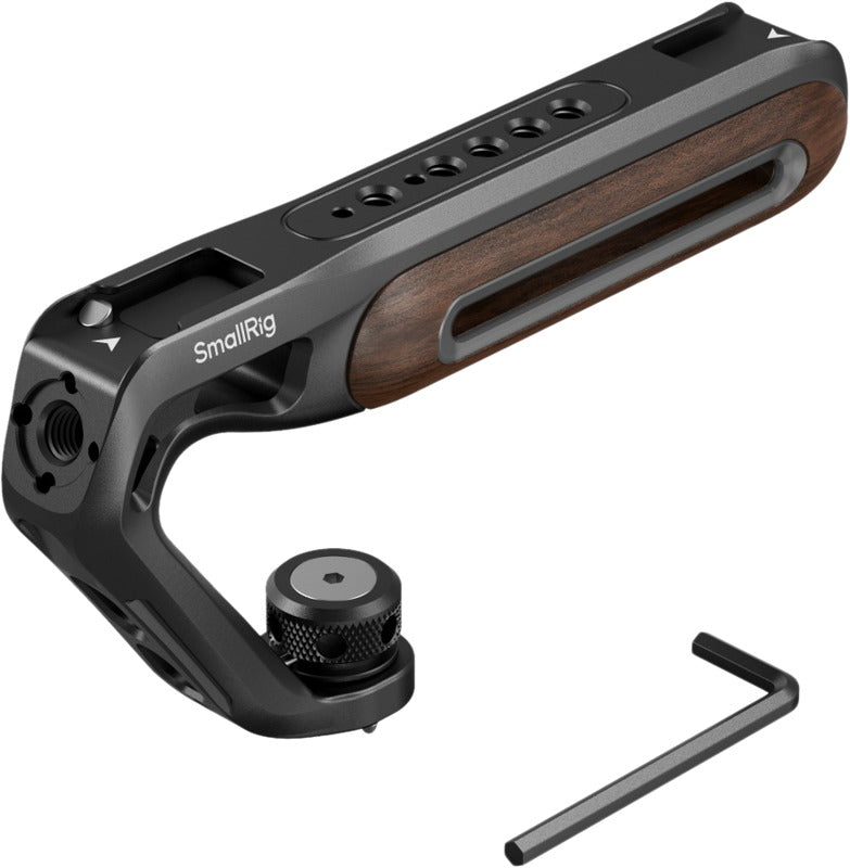 SmallRig 5252 Wooden Top Handle with 1/4"-20 and ARRI 3/8"-16 Locating Screw
