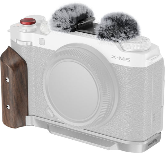 SmallRig 5261 L-Shape Mount Plate with Wooden Handle for FUJIFILM X-M5 Sliver