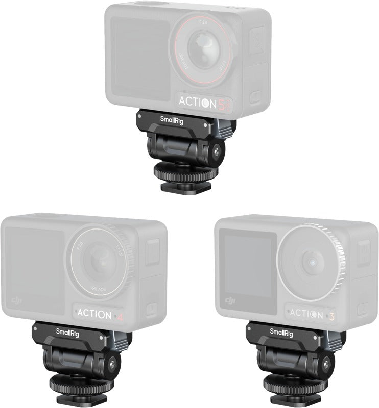 SmallRig 5436 Quick Release Support for DJI Osmo360 / Action 5 Pro / 4 / 3 with Cold Shoe Adapter