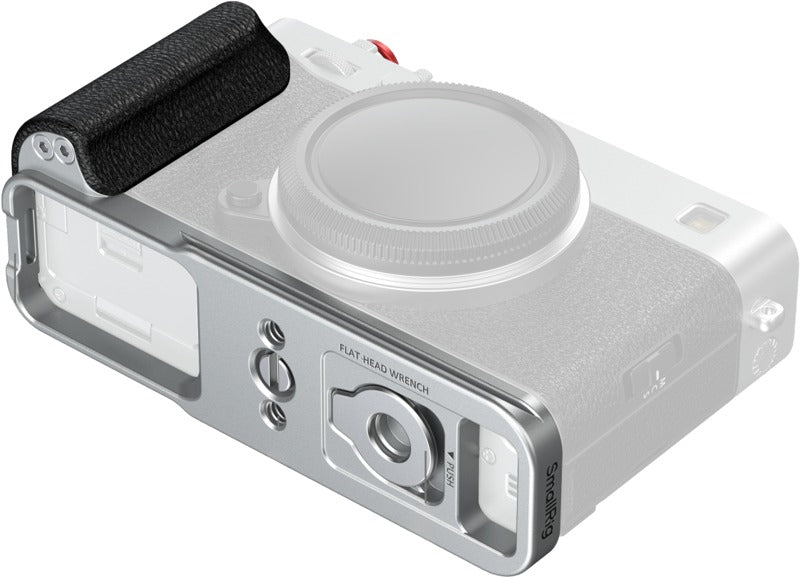 SmallRig 5447 L-Shaped Mount Plate with Silicone Handle for FUJIFILM X-E5 Silver