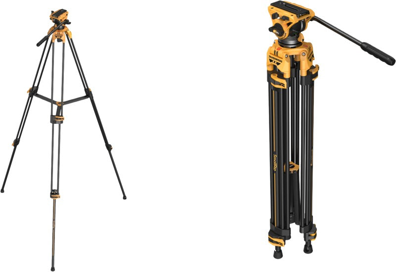 SmallRig 5523 Video Tripod with Heavy-Duty Fluid Head AD-01 (BumbleBee Edition）