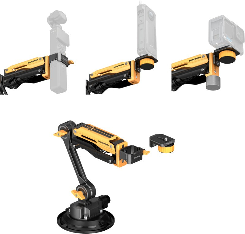 SmallRig 5528 mini Shock Absorber Arm for DJI Osmo Pocket 3 / GoPro HERO13 / Insta360 X4（BumbleBee)