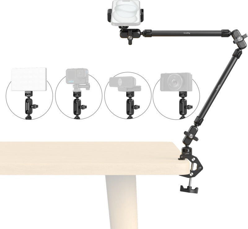 SmallRig 5625 Desktop Magic Arm with Crab-Shaped Clamp Kit