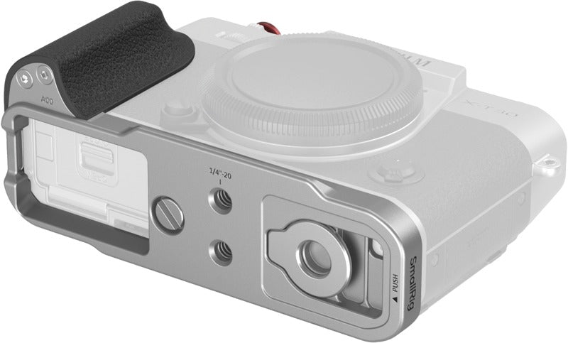SmallRig 5664 L-Shaped Mount Plate with Silicone Handle for FUJIFILM X-T30 / T30 II / T30 III Silver