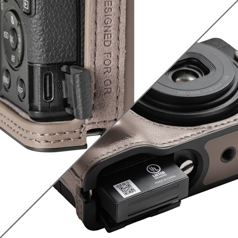 SmallRig 5677 Leather Case Kit for RICOH GR IV / GR III / GR IIIx / GR III HDF / GR IIIx HDF (Grey)