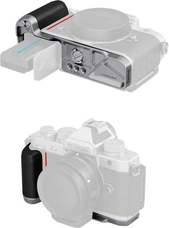 SmallRig 5706 L-Shaped Mount Plate with Silicone Handle for Nikon Z f Silver