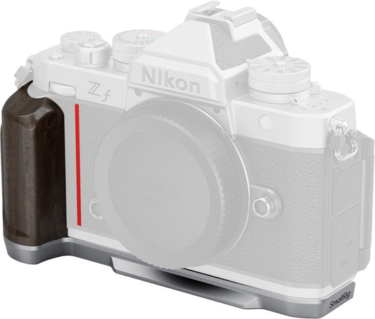 SmallRig 5707 L-Shaped Mount Plate with Wooden Handle for Nikon Z f Silver