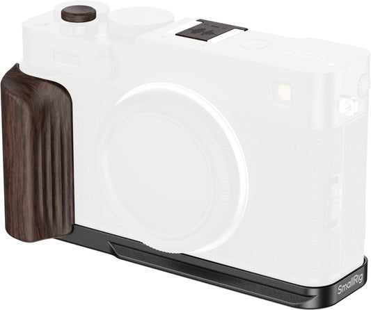 SmallRig 6237 L-Shaped Mount Plate with Wooden Handle for FUJIFILM X-E5 (Ebony, Black)