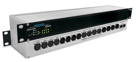 Sonifex AVN-AESIO8R | 8 AES3 Input, 8 AES3 Output Dual Dante Interface, PoE