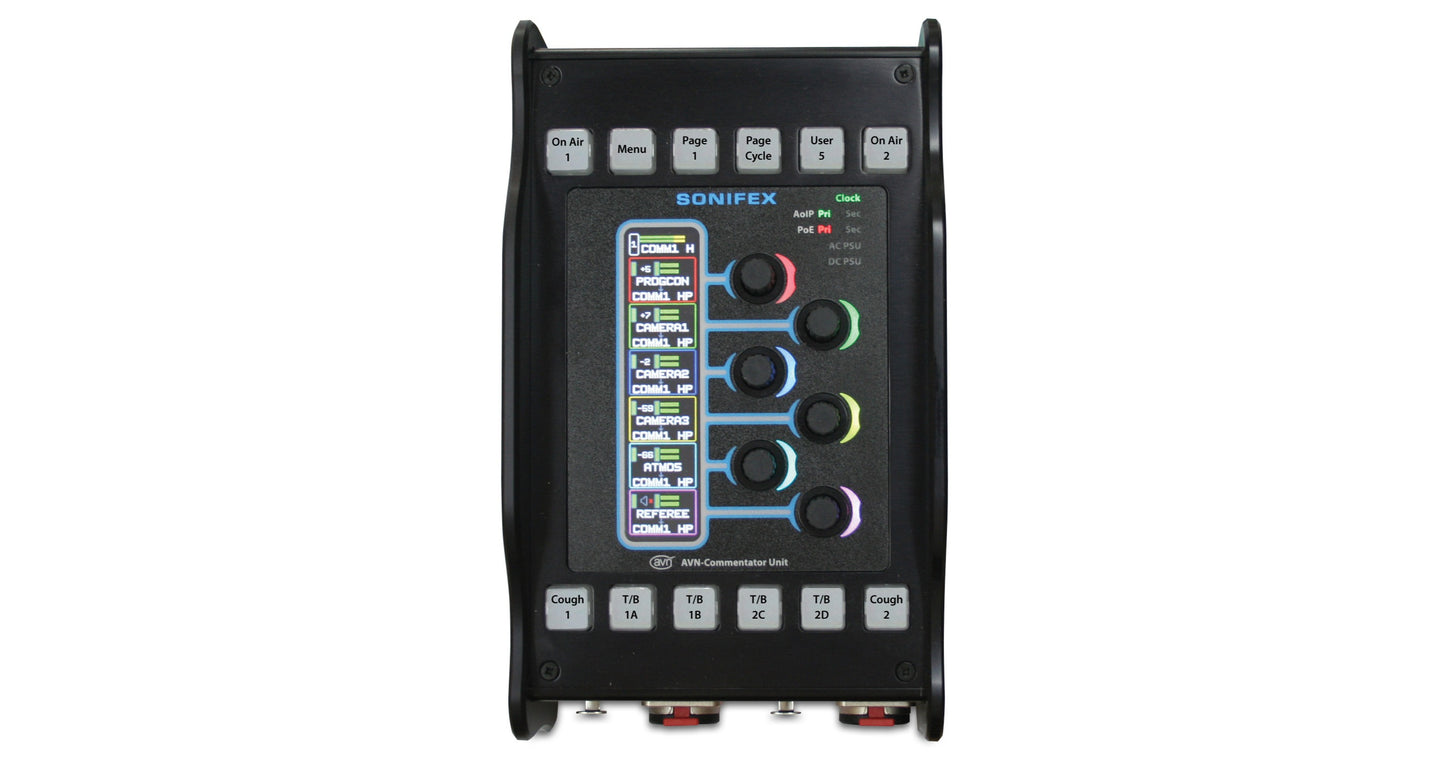 Sonifex AVN-CU2-RAV | Configurable Ravenna Commentary Unit for 2 Commentators