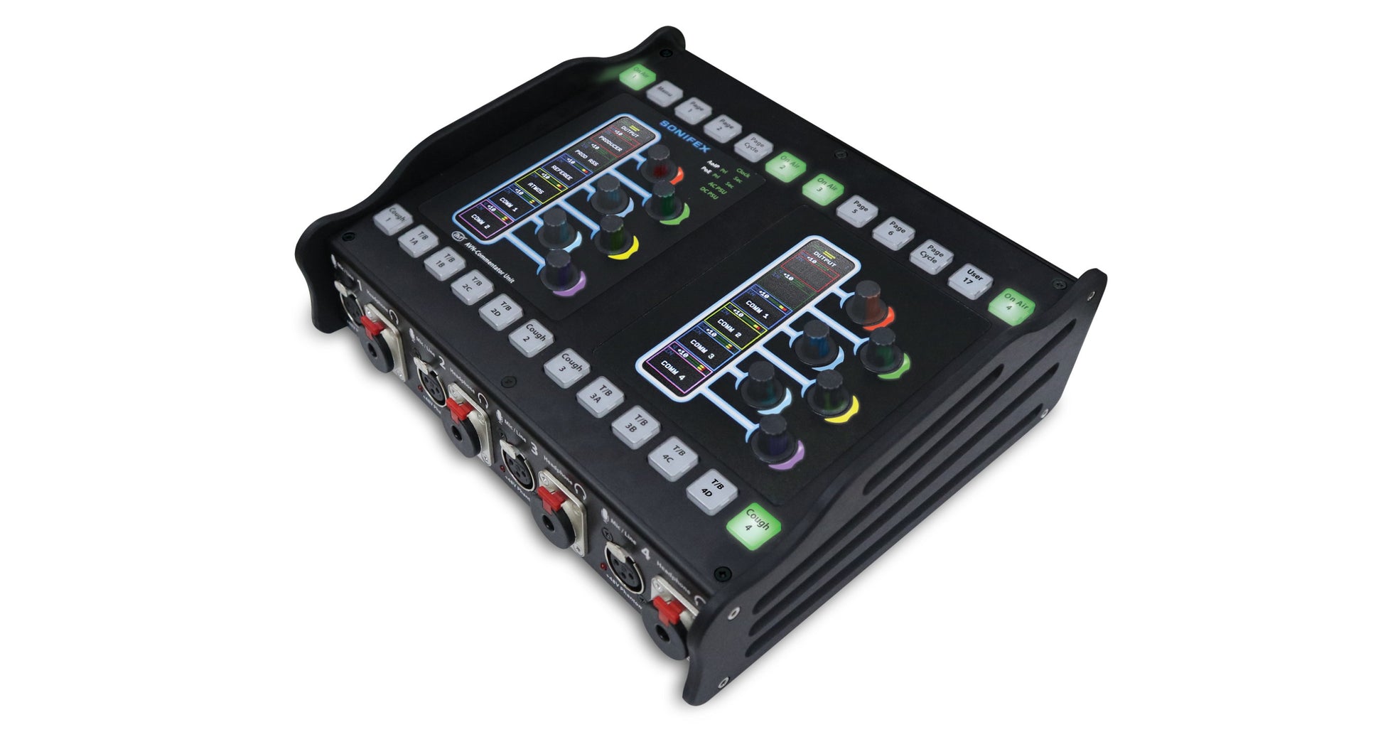 Sonifex AVN-CU4 | Configurable Dante Commentary Unit for 4 Commentators