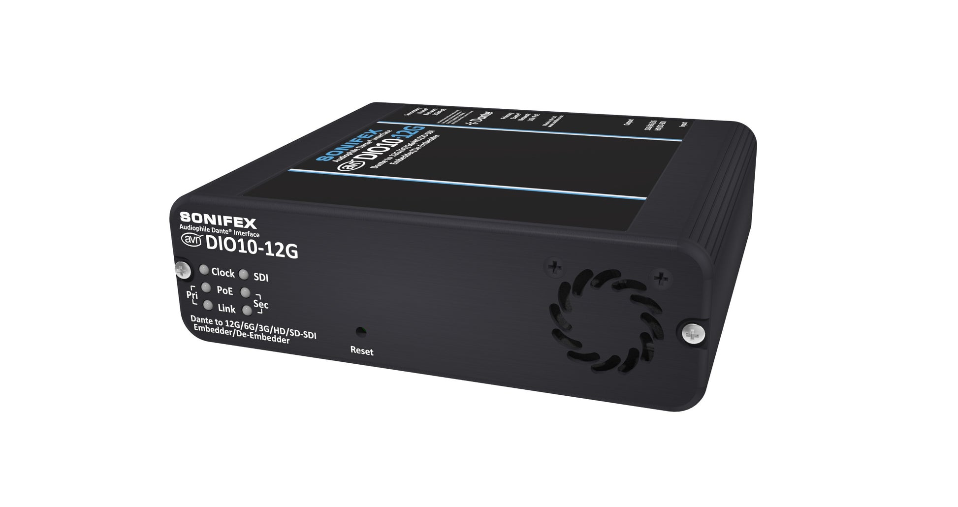 Sonifex AVN-DIO10-12G | Dante 12G/6G/3G/HD/SD-SDI Embedder/De-Embedder