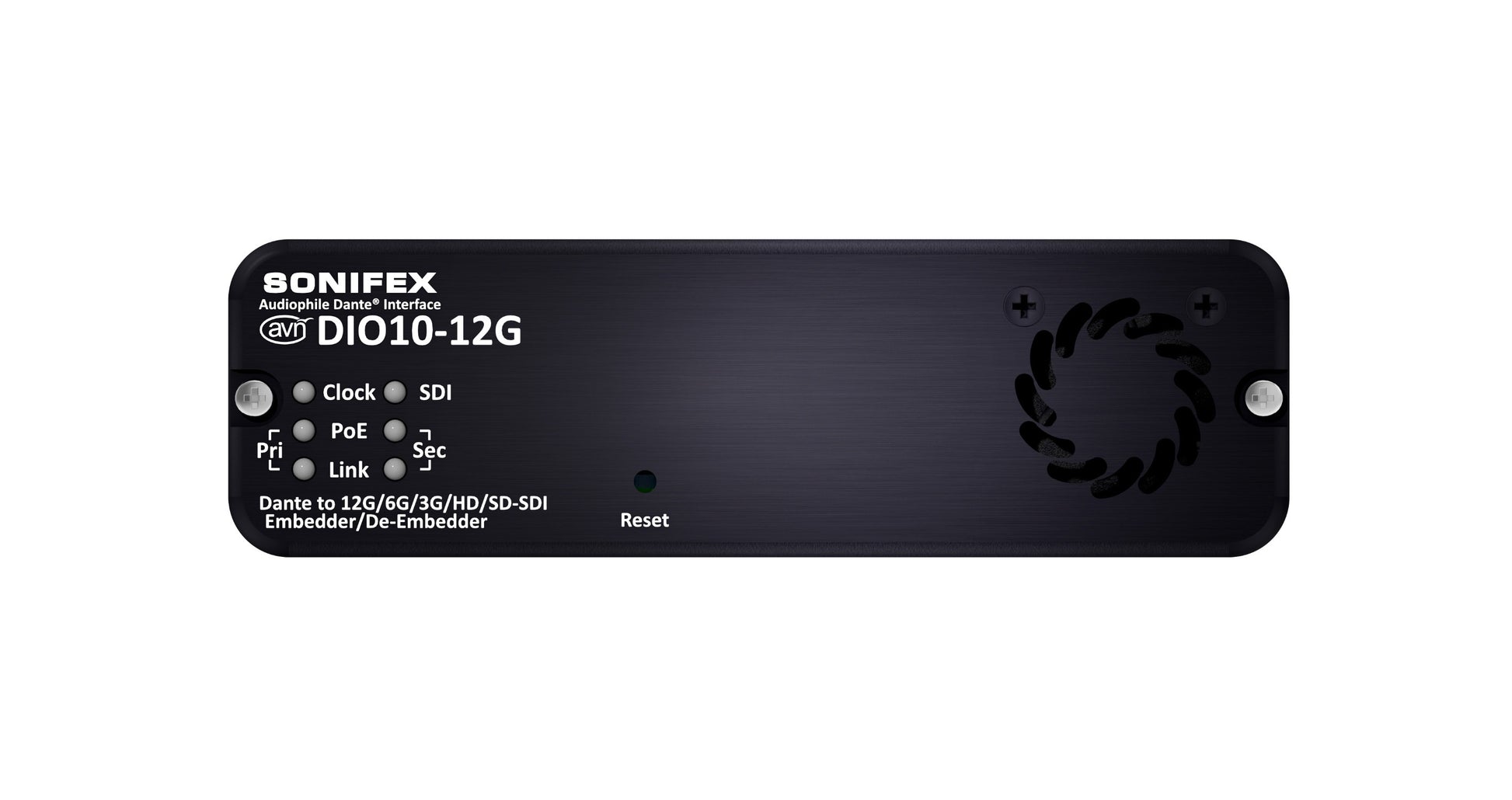 Sonifex AVN-DIO10-12G | Dante 12G/6G/3G/HD/SD-SDI Embedder/De-Embedder