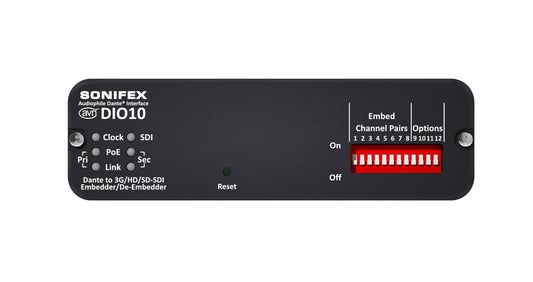 Sonifex AVN-DIO10 | Dante 3G/HD/SD-SDI Embedder/De-Embedder
