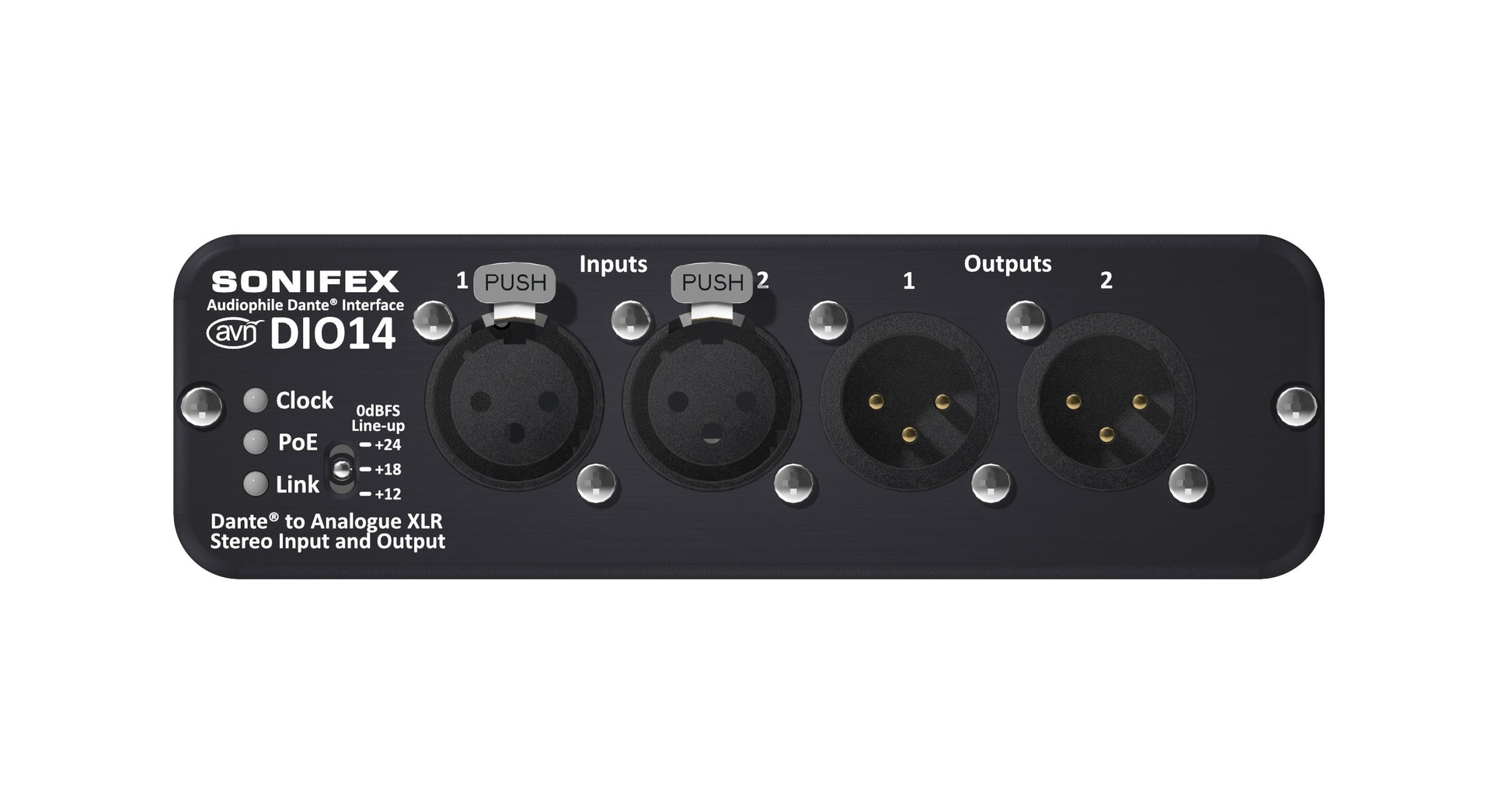 Sonifex AVN-DIO14 | Dante to XLR Analogue Stereo Input & Stereo Output