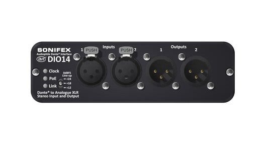 Sonifex AVN-DIO14 | Dante to XLR Analogue Stereo Input & Stereo Output