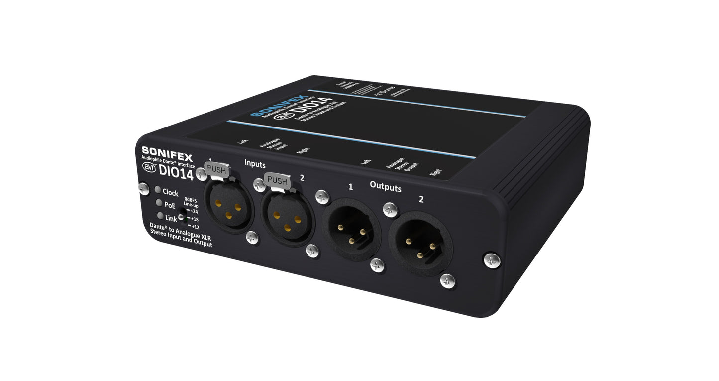 Sonifex AVN-DIO14 | Dante to XLR Analogue Stereo Input & Stereo Output